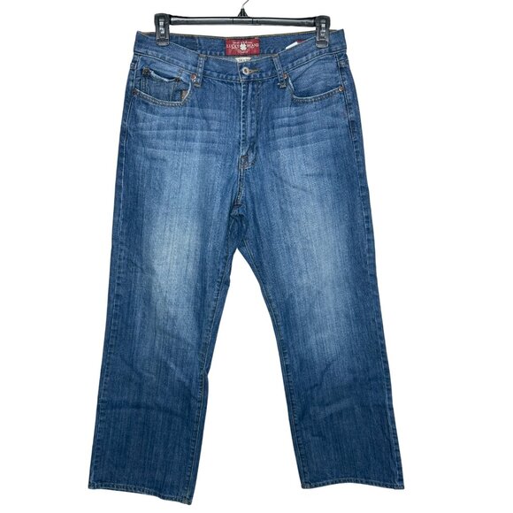 Vintage Lucky Brand Men's Relaxed Straight Blue Jeans Size 34x30 - Picture 1 of 11
